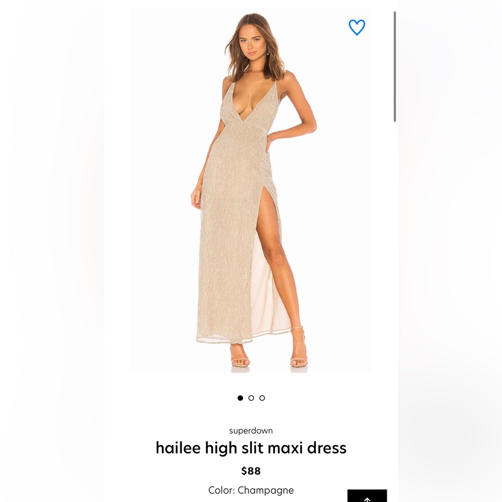 Super down- Hailee dress in champagne